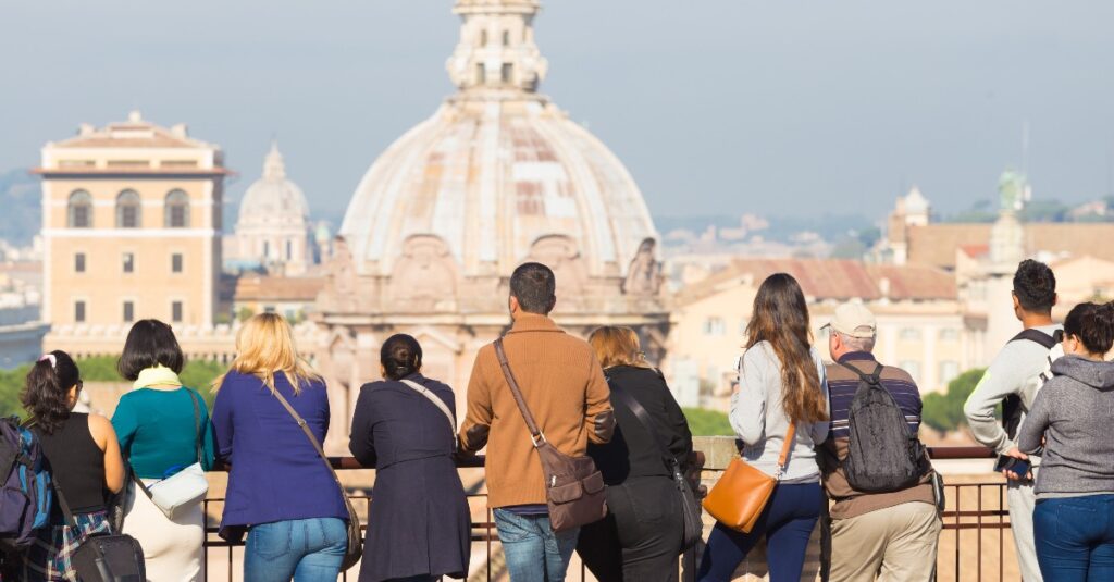 Christelijke Reizen groep in Rome